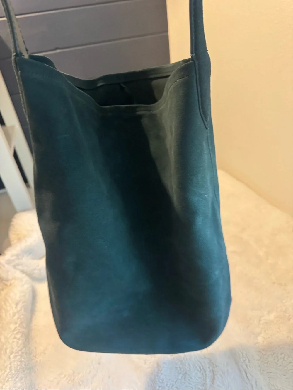 J. Crew Dark Teal Suede Shoulder Bag